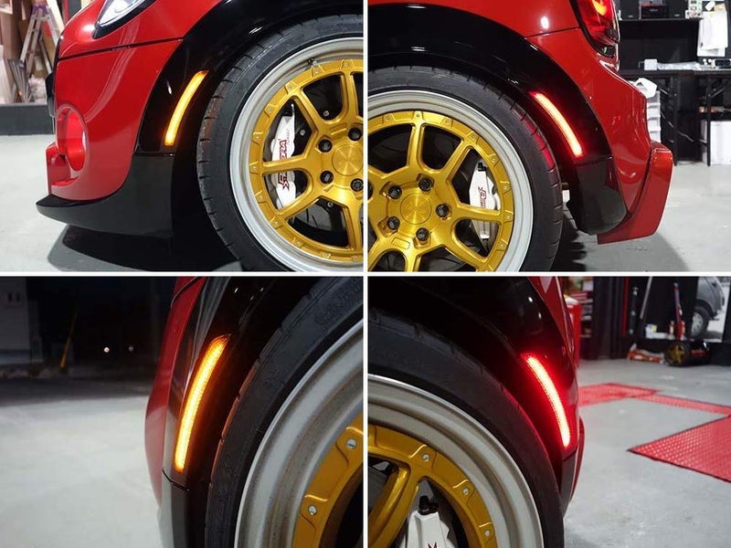 iJDMTOY Smoked Lens Amber/Red Full LED Side Marker Light Kit Compatible With 2007-2013/14 MINI Cooper R55 R56 R57 R58 R59 R60 R61, Powered by Total 160-SMD LED, Replace OEM Sidemarker Lamps - Image 3